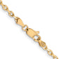 14K Yellow Gold 30 Inch 3mm Diamond-Cut Round Open Link Cable With Lobster Clasp Chain