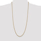 14K Yellow Gold 30 Inch 3mm Diamond-Cut Round Open Link Cable With Lobster Clasp Chain