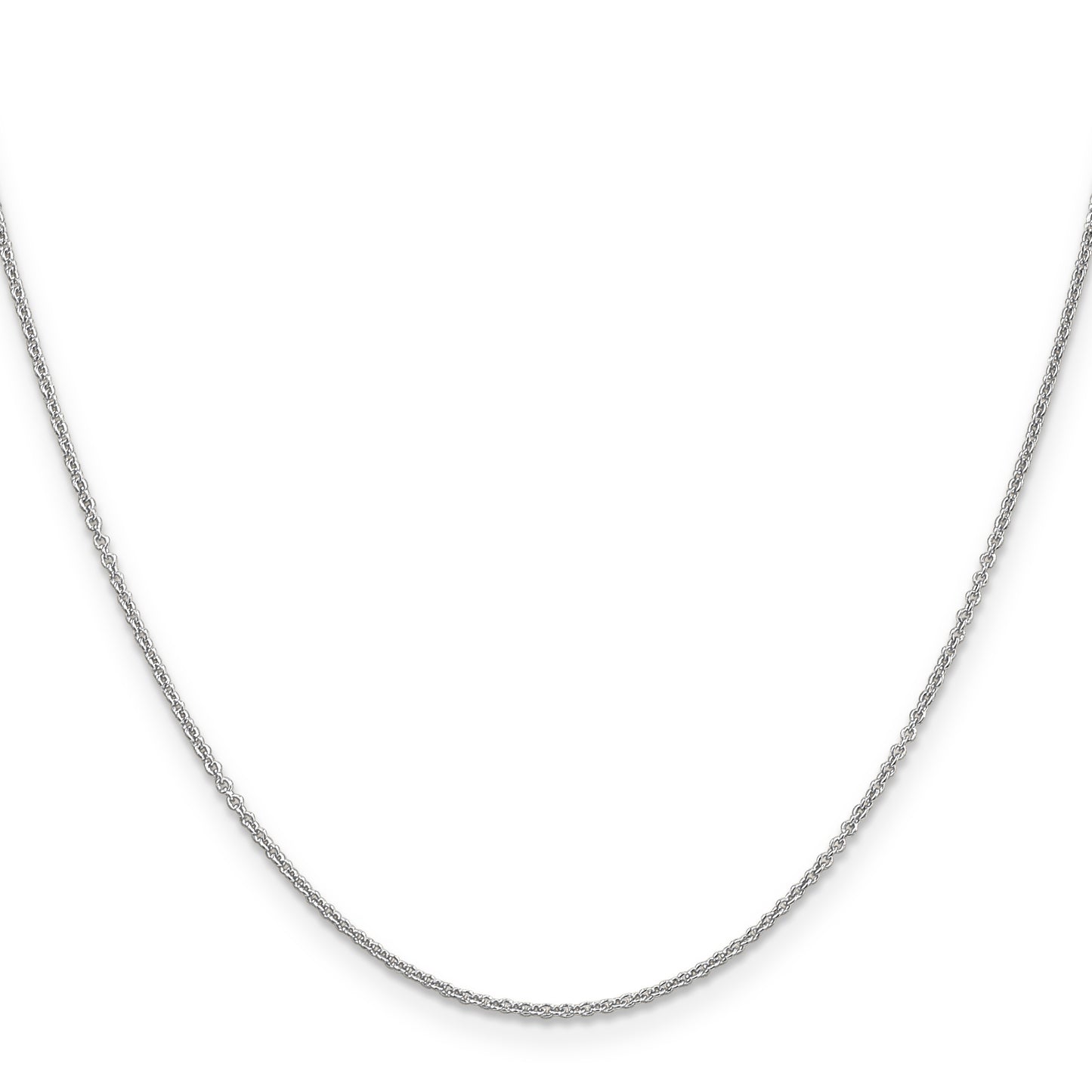 14K White Gold 14 Inch 1.2mm Cable With Lobster Clasp Chain