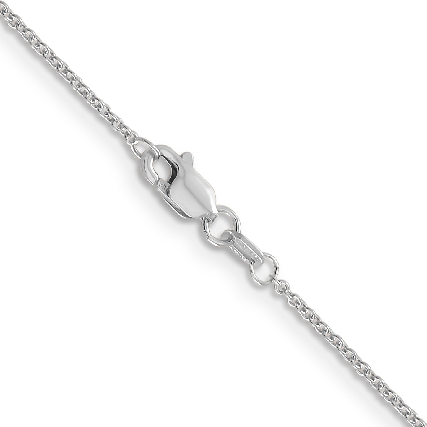 14K White Gold 14 Inch 1.2mm Cable With Lobster Clasp Chain