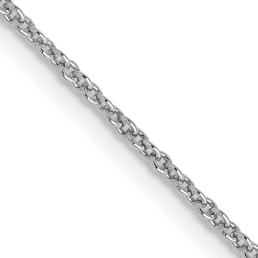 14K White Gold 14 Inch 1.2mm Cable With Lobster Clasp Chain