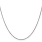 14K White Gold 30 Inch 1.4mm Round Open Wide Link Cable With Lobster Clasp Chain