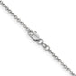 14K White Gold 30 Inch 1.4mm Round Open Wide Link Cable With Lobster Clasp Chain