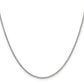 14K White Gold 16 Inch 1.6mm Round Open Link Cable With Lobster Clasp Chain