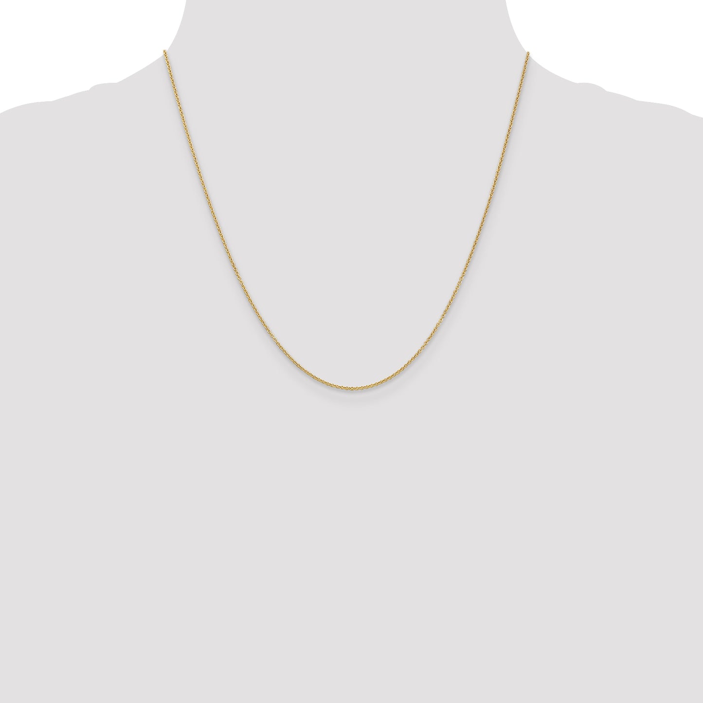 14K Yellow Gold 20 Inch 1.2mm Cable With Lobster Clasp Chain