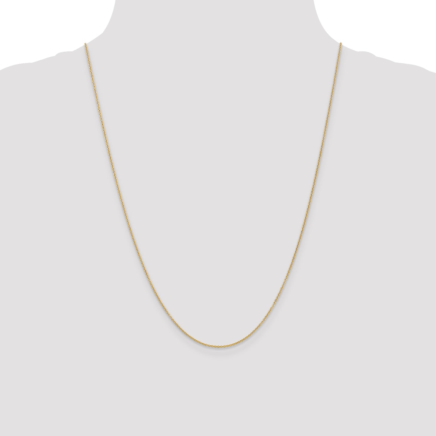 14K Yellow Gold 24 Inch 1.2mm Cable With Lobster Clasp Chain