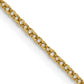 14K Yellow Gold 16 Inch 1.4mm Round Open Wide Link Cable With Lobster Clasp Chain