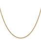 14K Yellow Gold 16 Inch 1.6mm Round Open Link Cable With Lobster Clasp Chain