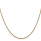 14K Yellow Gold 30 Inch 2mm Round Open Link Cable With Lobster Clasp Chain