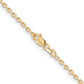 14K Yellow Gold 30 Inch 2mm Round Open Link Cable With Lobster Clasp Chain