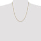 14K Yellow Gold 22 Inch 2mm Round Open Link Cable With Lobster Clasp Chain