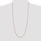 14K Yellow Gold 30 Inch 2mm Round Open Link Cable With Lobster Clasp Chain