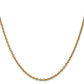 14K Yellow Gold 20 Inch 2.4mm Round Open Link Cable With Lobster Clasp Chain