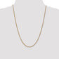 14K Yellow Gold 24 Inch 2.4mm Round Open Link Cable With Lobster Clasp Chain