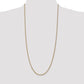 14K Yellow Gold 30 Inch 2.4mm Round Open Link Cable With Lobster Clasp Chain