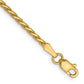 14K Yellow Gold 8 Inch 1.9mm Diamond-Cut Parisian Wheat With Lobster Clasp Bracelet