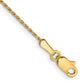 14K Yellow Gold 7 Inch 1mm Round Parisian Wheat With Lobster Clasp Bracelet