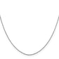 14K White Gold 16 Inch .9mm Diamond-Cut Round Open Link Cable With Lobster Clasp Chain