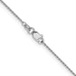 14K White Gold 16 Inch .9mm Diamond-Cut Round Open Link Cable With Lobster Clasp Chain