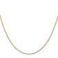 14K Yellow Gold 16 Inch .9mm Diamond-Cut Round Open Link Cable With Lobster Clasp Chain