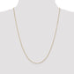 14K Yellow Gold 24 Inch .9mm Diamond-Cut Round Open Link Cable With Lobster Clasp Chain