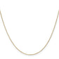 14K Yellow Gold 14 Inch .8mm Diamond-Cut Cable With Spring Ring Clasp Chain