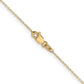 14K Yellow Gold 16 Inch .8mm Diamond-Cut Cable With Spring Ring Clasp Chain