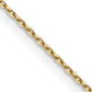 14K Yellow Gold 14 Inch .8mm Diamond-Cut Cable With Lobster Clasp Chain