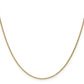 14K Yellow Gold 14 Inch 1mm Round Open Link Cable With Lobster Clasp Chain