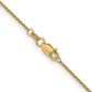 14K Yellow Gold 18 Inch 1mm Round Open Link Cable With Lobster Clasp Chain