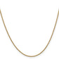 14K Yellow Gold 20 Inch 1.4mm Round Open Link Cable With Lobster Clasp Chain