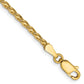 14K Yellow Gold 7 Inch 2.25mm Parisian Wheat With Lobster Clasp Bracelet