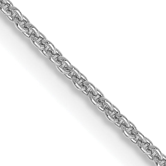 14K White Gold 14 Inch .9mm Cable With Lobster Clasp Chain