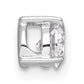 14k White Gold 3/8 Ct. Lab Grown Diamond VS/SI+ G+ Round Three Prong Chain Slide Pendant