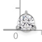 14k White Gold 1/2 Ct. Lab Grown Diamond VS/SI+ G+ Round Three Prong Chain Slide Pendant