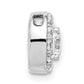 14k White Gold 1 Ct. Lab Grown Diamond VS/SI+ G+ Round Halo Chain Slide Pendant