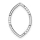 14k White Gold 1/8 Ct. Lab Grown Diamond VS/SI+ G+ Oval Chain Slide Pendant