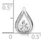 14k White Gold 1/4 Ct. Lab Grown Diamond VS/SI+ G+ Teardrop Chain Slide Pendant