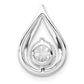 14k White Gold 3/4 Ct. Lab Grown Diamond VS/SI+ G+ Teardrop Chain Slide Pendant