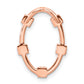 14k Rose Gold 1/10 Ct. Lab Grown Diamond VS/SI+ G+ Oval Chain Slide Pendant