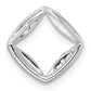 14k White Gold 1/15 Ct. Lab Grown Diamond VS/SI+ G+ Square Chain Slide Pendant