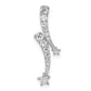 14k White Gold 1/4 Ct. Lab Grown Diamond VS/SI+ G+ Shooting Star Chain Slide Pendant