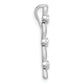 14k White Gold 1/20 Ct. Lab Grown Diamond VS/SI+ G+ Fancy Bar Chain Slide Pendant