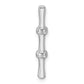 14k White Gold 1/20 Ct. Lab Grown Diamond VS/SI+ G+ Fancy Bar Chain Slide Pendant