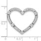 14k White Gold 1/3 Ct. Lab Grown Diamond VS/SI+ G+ Open Heart Chain Slide Pendant