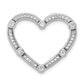 14k White Gold 1/3 Ct. Lab Grown Diamond VS/SI+ G+ Open Heart Chain Slide Pendant