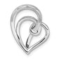 14k White Gold 1/4 Ct. Lab Grown Diamond VS/SI+ G+ Swirl Heart Chain Slide Pendant