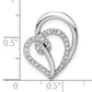 14k White Gold 1/4 Ct. Lab Grown Diamond VS/SI+ G+ Swirl Heart Chain Slide Pendant