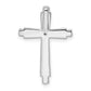 14k White Gold 1/4 Ct. Lab Grown Diamond VS/SI+ G+ Cross Chain Slide Pendant