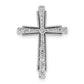 14k White Gold 1/4 Ct. Lab Grown Diamond VS/SI+ G+ Cross Chain Slide Pendant